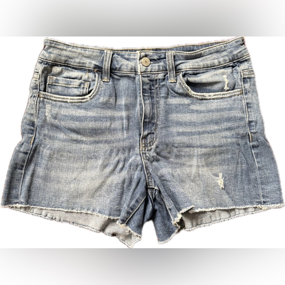 VERVET Light Blue Distressed Jean Shorts